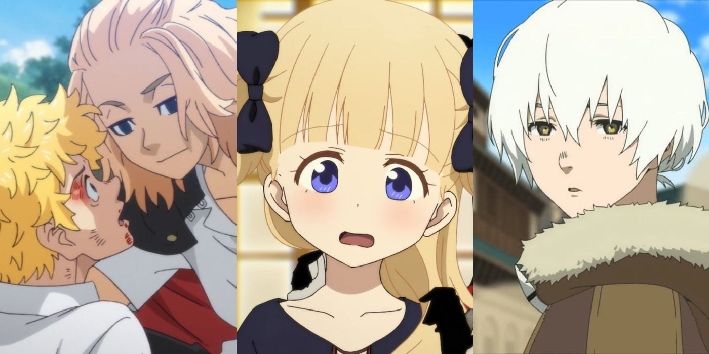 A collage of characters from anime series that premiered in 2021.